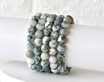 Tree Agate Bracelet, Crystal Bracelet (Sense of Peace and Inner Tranquility) 3