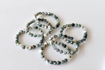 Tree Agate Bracelet, Crystal Bracelet (Sense of Peace and Inner Tranquility) 8