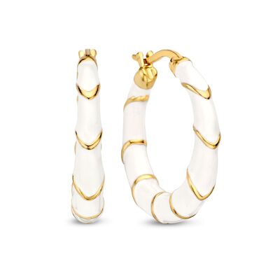 Enamel Hoop Earrings