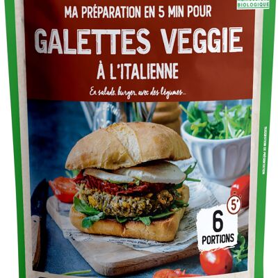 Preparación de galette de verduras ORGÁNICA - ITALIANA