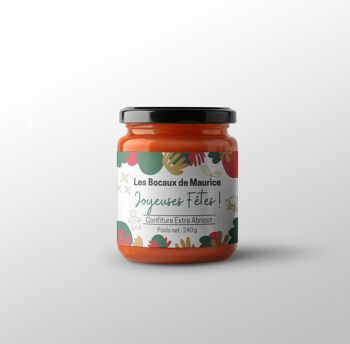 Confiture Extra Abricot 240G édition Noël - Les Bocaux de Maurice