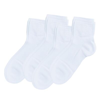 green-goose Chaussettes Femme Bambou Ours | 4 paires | Blanc