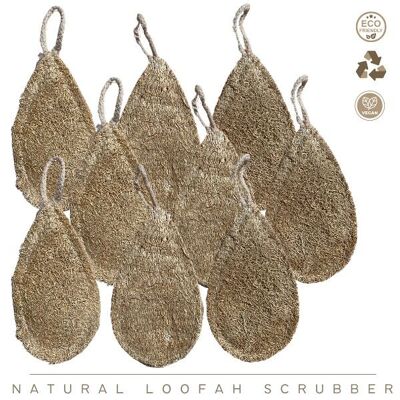 green-goose Loofah Keukenspons Druppel | 3x3 pcs