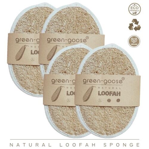 green-goose Loofah Spons | 4 pcs