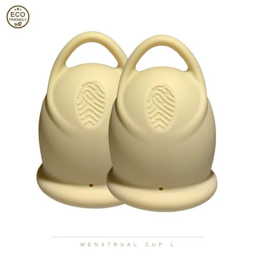 green-goose Menstruatie Cup L | 2 Stuks | Creme