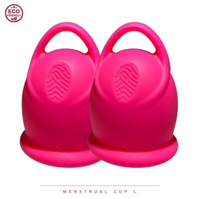 green-goose Menstruatie Cup L | 2 Stuks | Roze