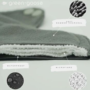 serviettes hygiéniques réutilisables green-goose | 4 pièces | Taille L 2