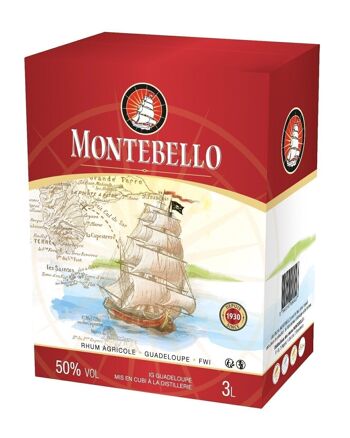 Montebello - Rhum Blanc 50% Cubi 3L