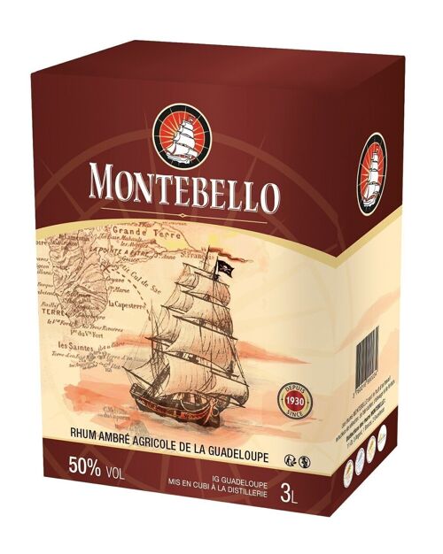 Montebello - Rhum Ambré Cubi 3L