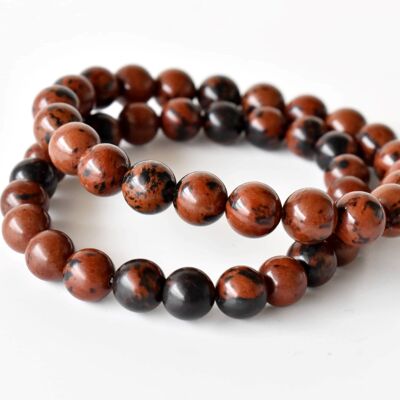 Mahogany Obsidian Bracelet, Crystal Bracelet (Creativity and Growth)