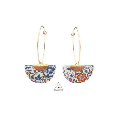 Katie & Millie bistre hoop earrings - DOROTA - Gilded with fine 24 carat gold