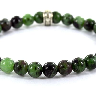 Bracciale in pietra naturale con rubino Soizite