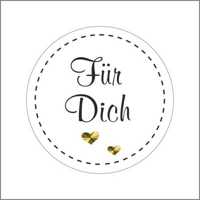 Für Dich - etiqueta de deseos - rollo de 500 piezas