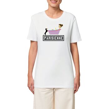 T-shirt imprimé Parisienne - Bain - Blanc 2