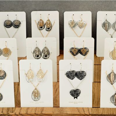 Kit 12 BO y 12 Collares Bicolor