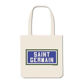 Tote Bag Imprimé Saint Germain - Ecru 1