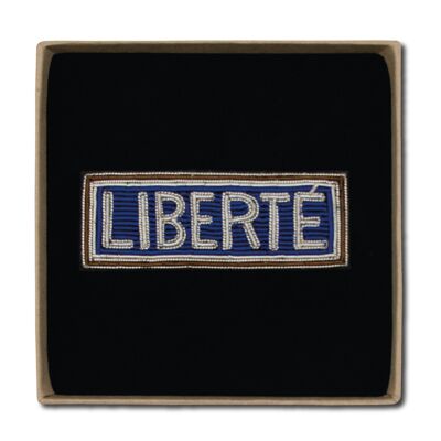 Broche Liberté - Marron
