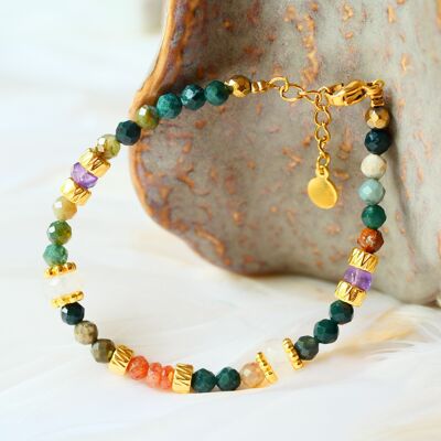 Dhanyata sunstone bracelet, Indian agate