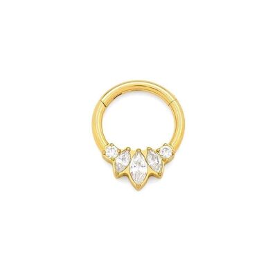 Pendiente Piercing Titanio Earcuff Rhinestone Navidad Shuttle