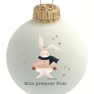 Personalized Rabbit Christmas bauble by Atelier Oranger®