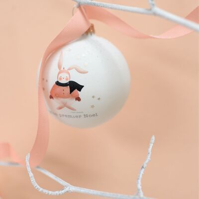 Rabbit Christmas bauble by Atelier Oranger® - glass