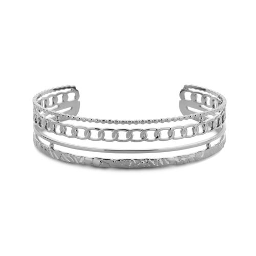Open Bangle With Four Layers