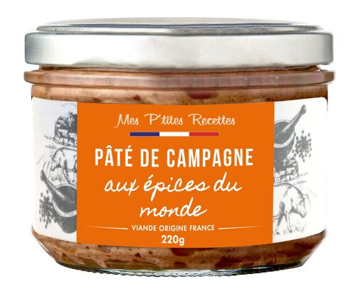 Pâté de campagne aux épices du monde 220G