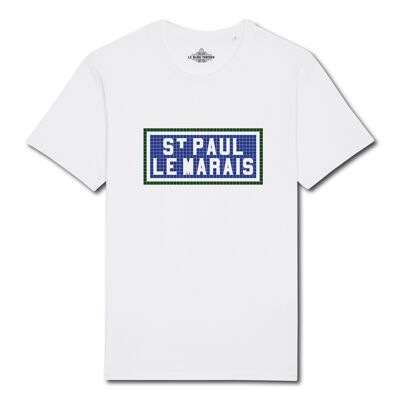 Printed T-shirt St Paul Le Marais - White
