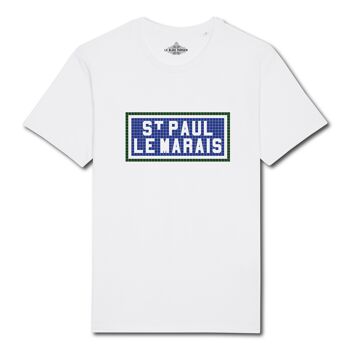 T-shirt imprimé St Paul Le Marais - Blanc 1