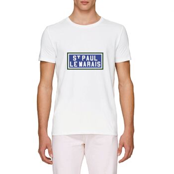 T-shirt imprimé St Paul Le Marais - Blanc 2