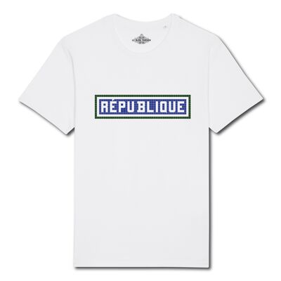 T-shirt con stampa Republic - Bianca