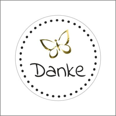 Danke - etiqueta de deseos - rollo de 500 piezas