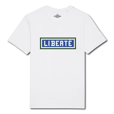 T-shirt con stampa Freedom - bianca