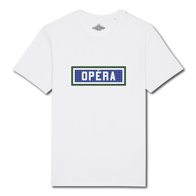 T-Shirt mit Opera-Print – Weiß