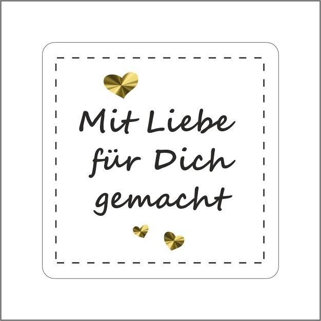 Mit liebe gemacht - Wunschetikett - Rolle à 500 Stück
