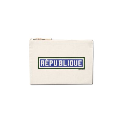 Republic bedruckte Tasche – Ecru