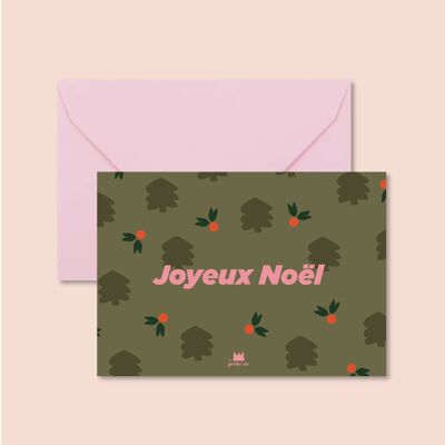 Carte de noël - Joyeux Noël Green