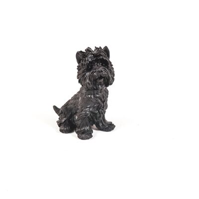 HV Terrier Hund – Schwarz – 22,5 x 16,5 x 27,5 cm