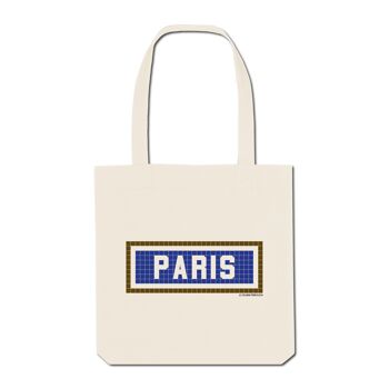 Tote Bag Imprimé Paris - Ecru 1