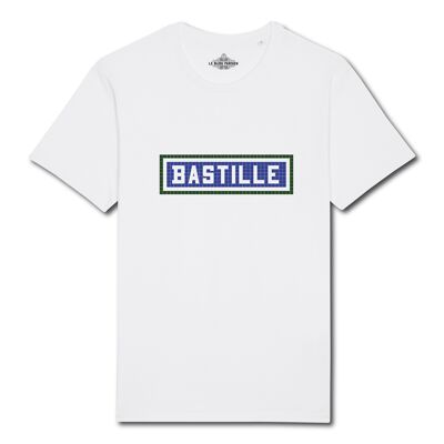 T-Shirt mit Bastille-Aufdruck – Weiß