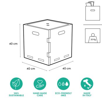 Cube de rangement à colorier pour chambre Playpotai Creative 11