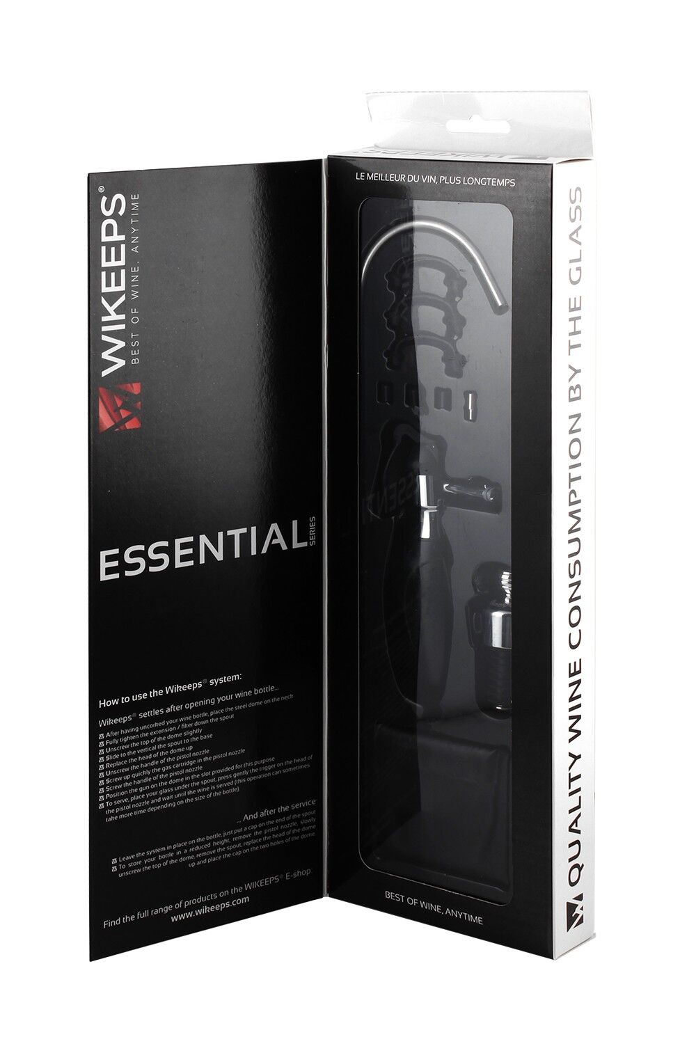 KIT Essentiel - Service, Aération, Filtration et Conservation du vin .