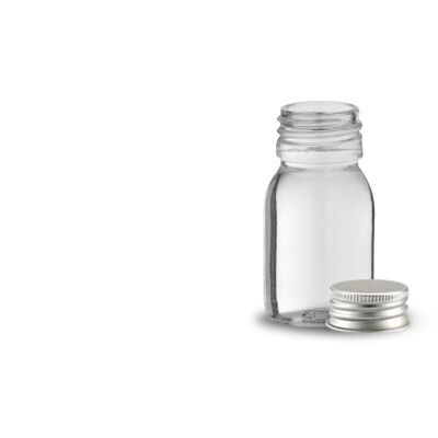 Gewürz-/Teeglas mit Aluminium Deckel, leer - 30 ml Fassungsvermögen