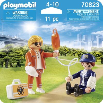 Playmobil 70823 - Dúo Rescatador y Mujer Policía