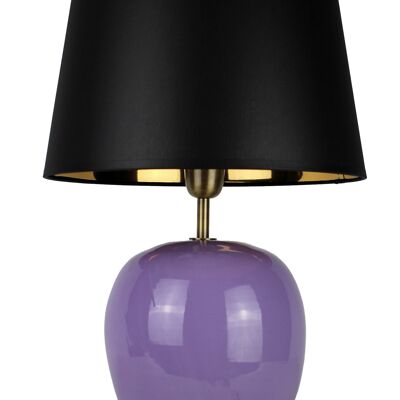 Lámpara de noche base de lámpara cerámica violeta 35 cm