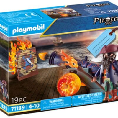 Playmobil 71189 - Pirata y Cañón de Fuego