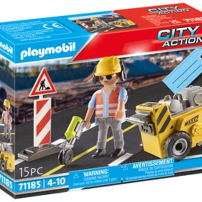 Playmobil 71185 - Set regalo lavoratore con sega da pavimento