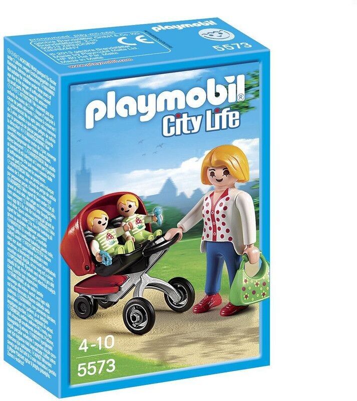 Playmobil 5573 - Mamá con Gemelos y Cochecito