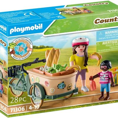 Playmobil 71306 - Ciclista y Bicicleta con Remolque Delantero