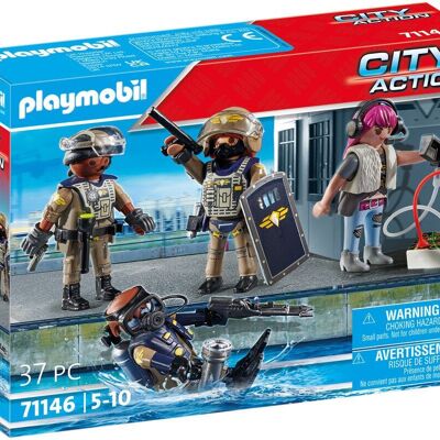 Playmobil 71146 - Equipo de Fuerzas Especiales y Bandido